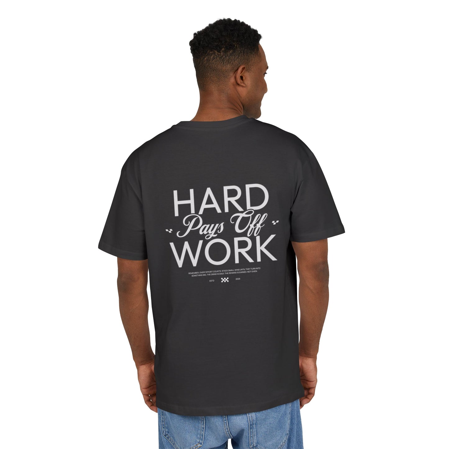 Hard Work Pays Off Oversize Tee — Motivated Athlete Gym Shirt