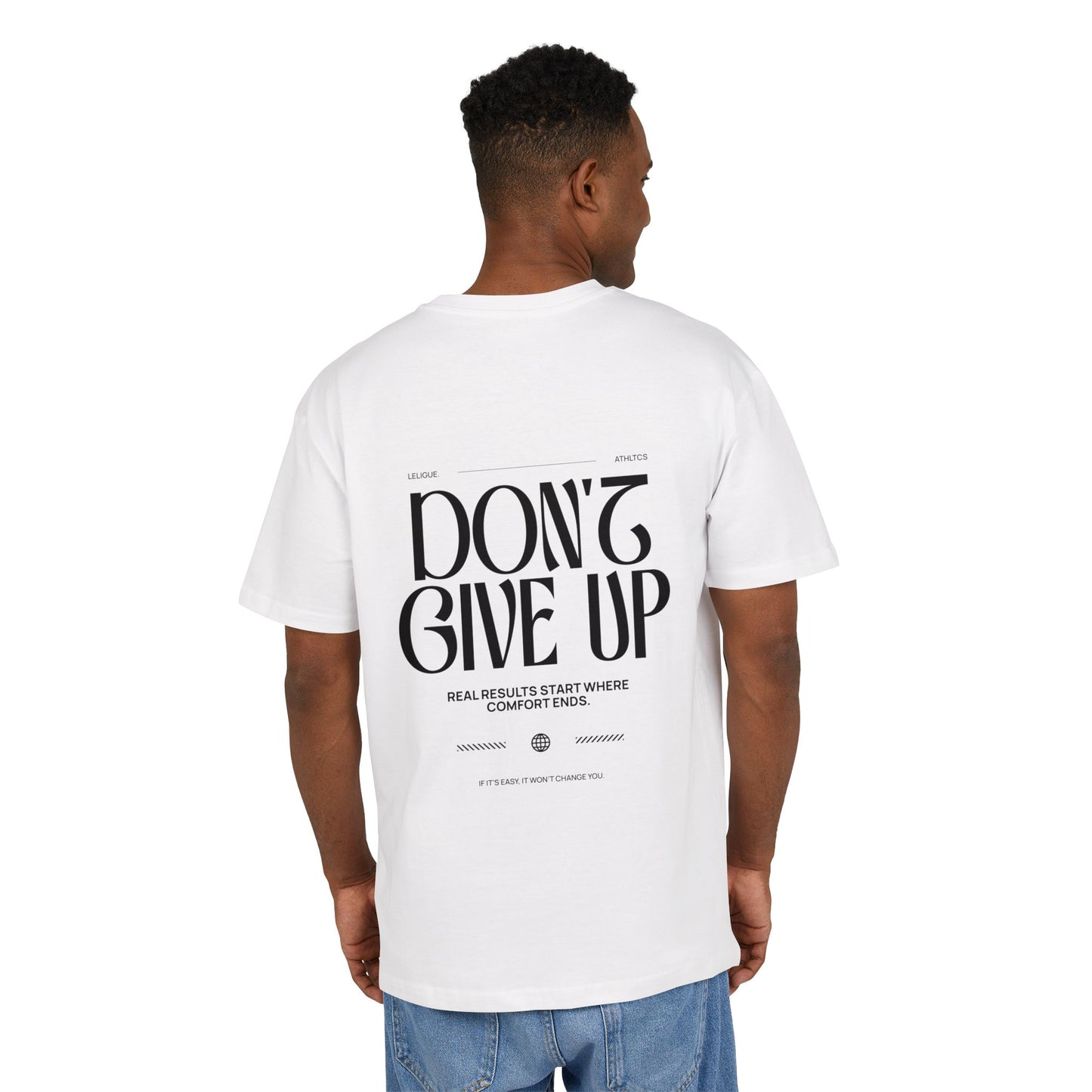 LeLigue Oversized Athletic T-Shirt Dont Give Up