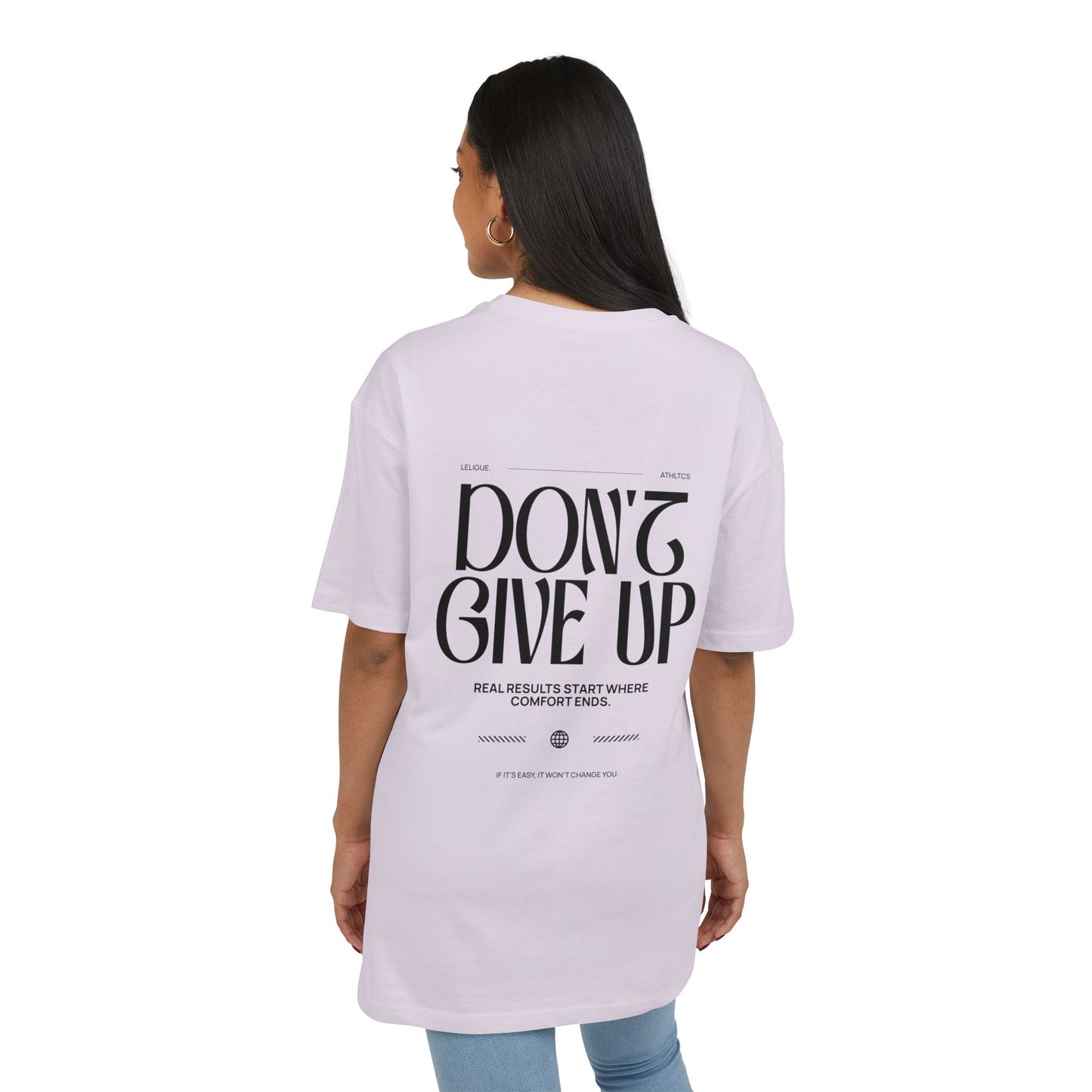 LeLigue Oversized Athletic T-Shirt Dont Give Up