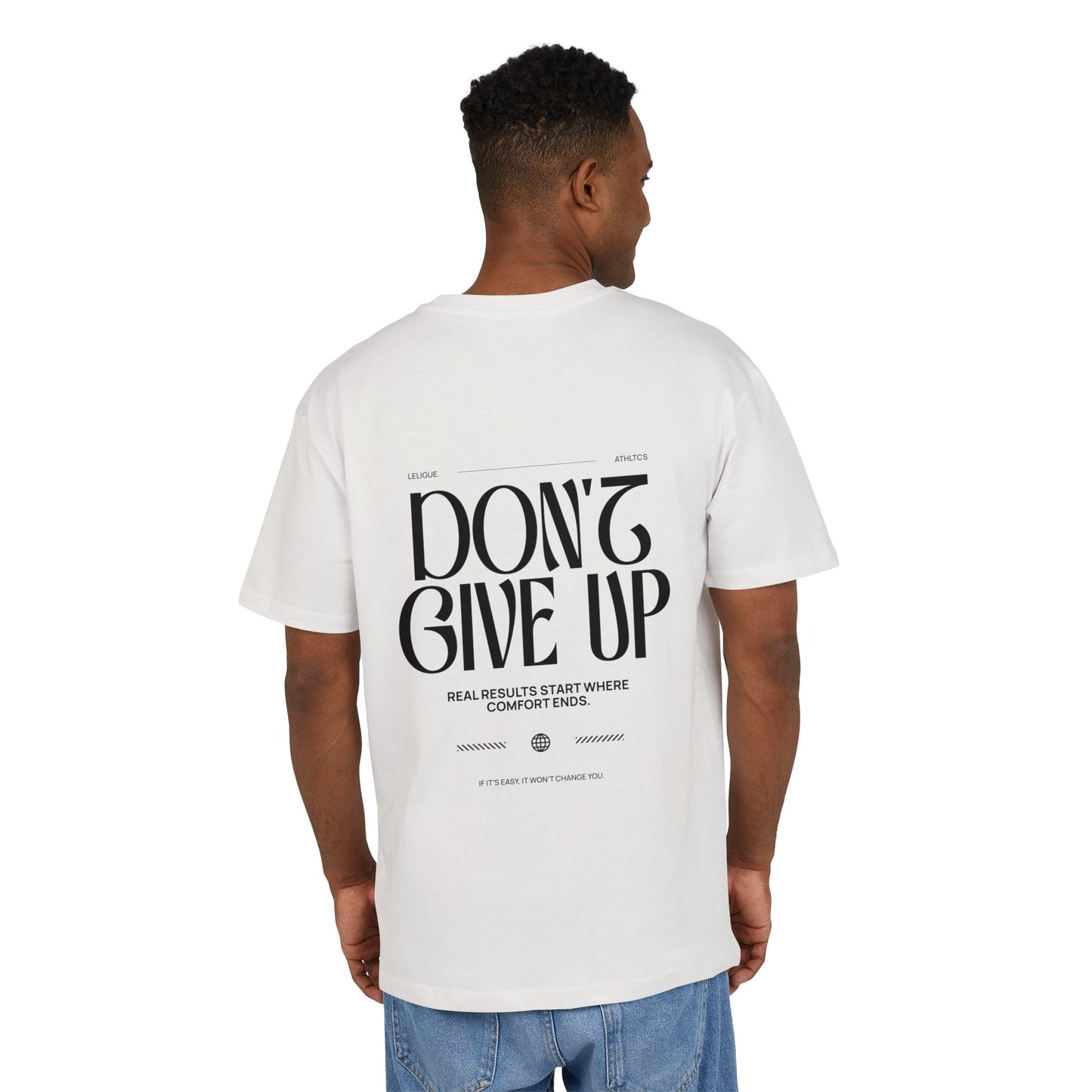 LeLigue Oversized Athletic T-Shirt Dont Give Up