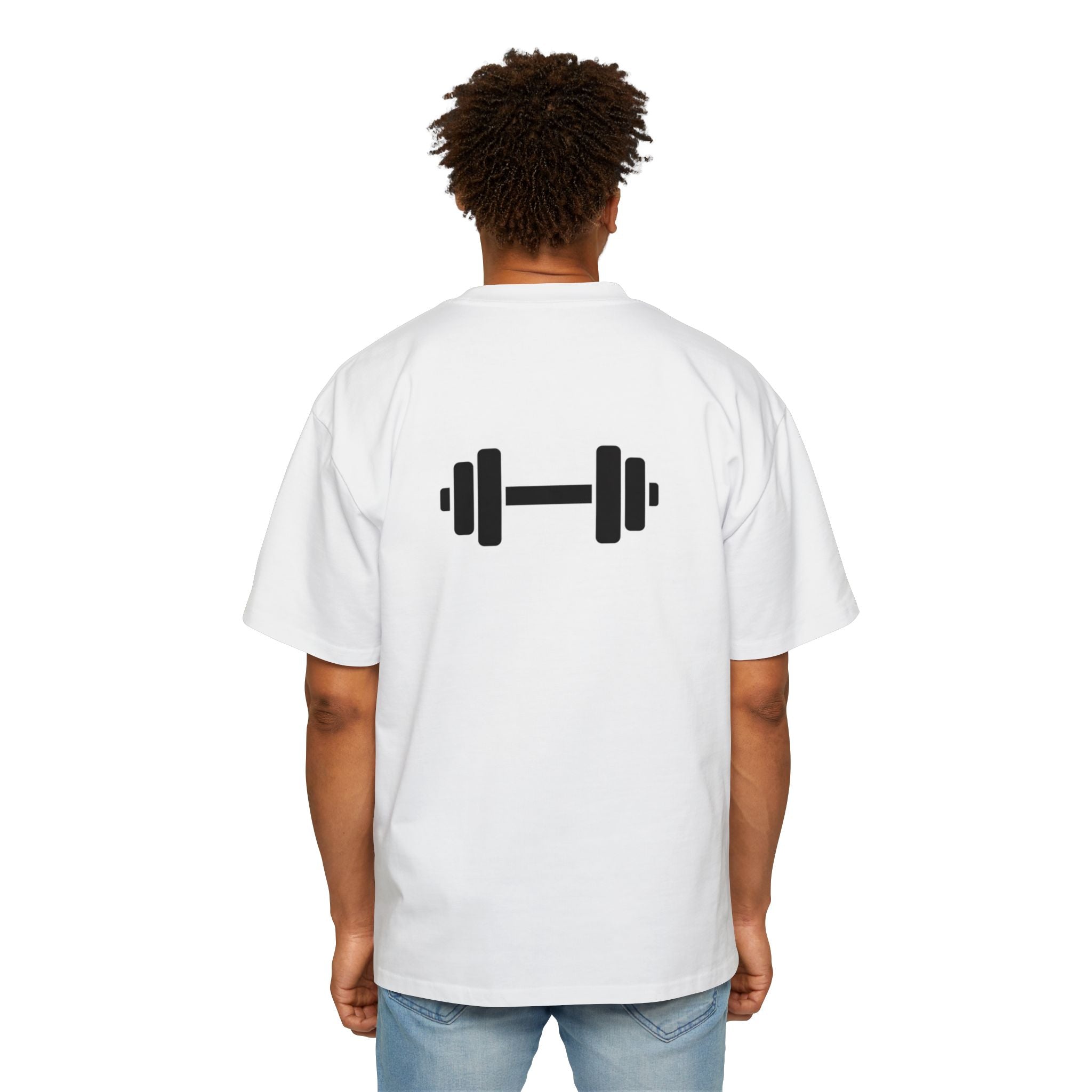 Oversized Tee - Gym Dumbbell Tshirt for Athletes