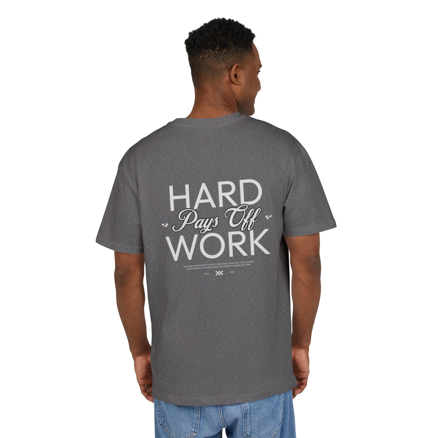 Hard Work Pays Off Oversize Tee — Motivated Athlete Gym Shirt