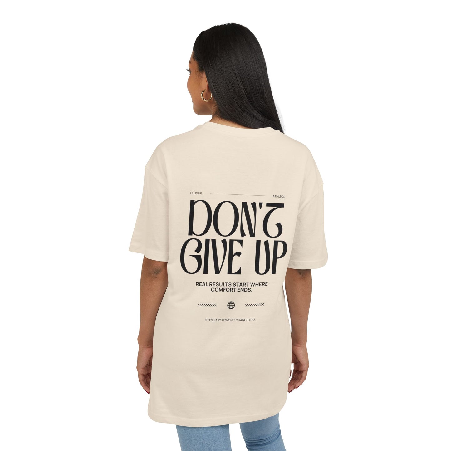 LeLigue Oversized Athletic T-Shirt Dont Give Up