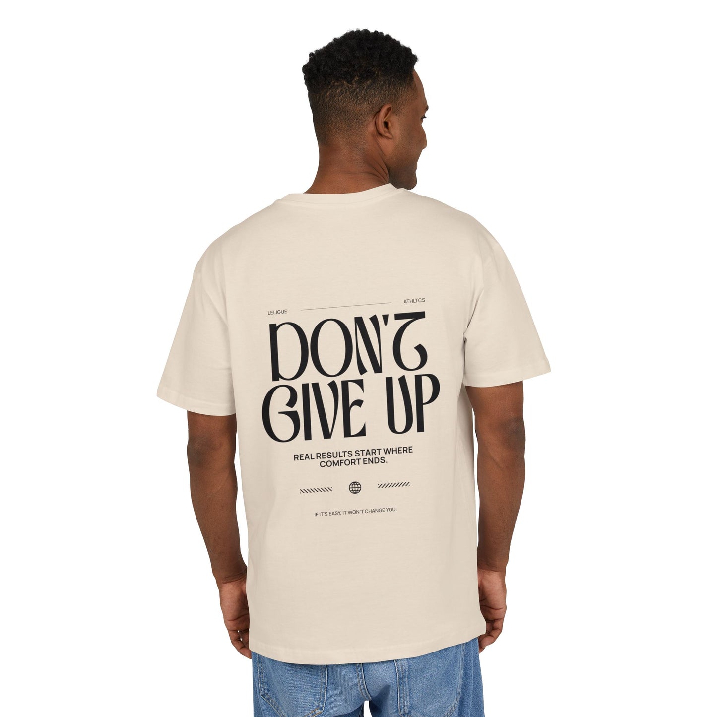 LeLigue Oversized Athletic T-Shirt Dont Give Up