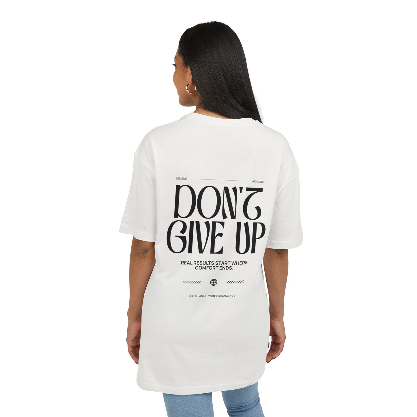 LeLigue Oversized Athletic T-Shirt Dont Give Up